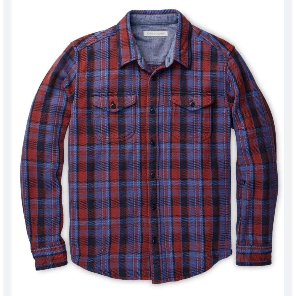 Outerknown Men's Blanket Shirt Plaid Organic Cotton Flannel Outdoors Size XS‎